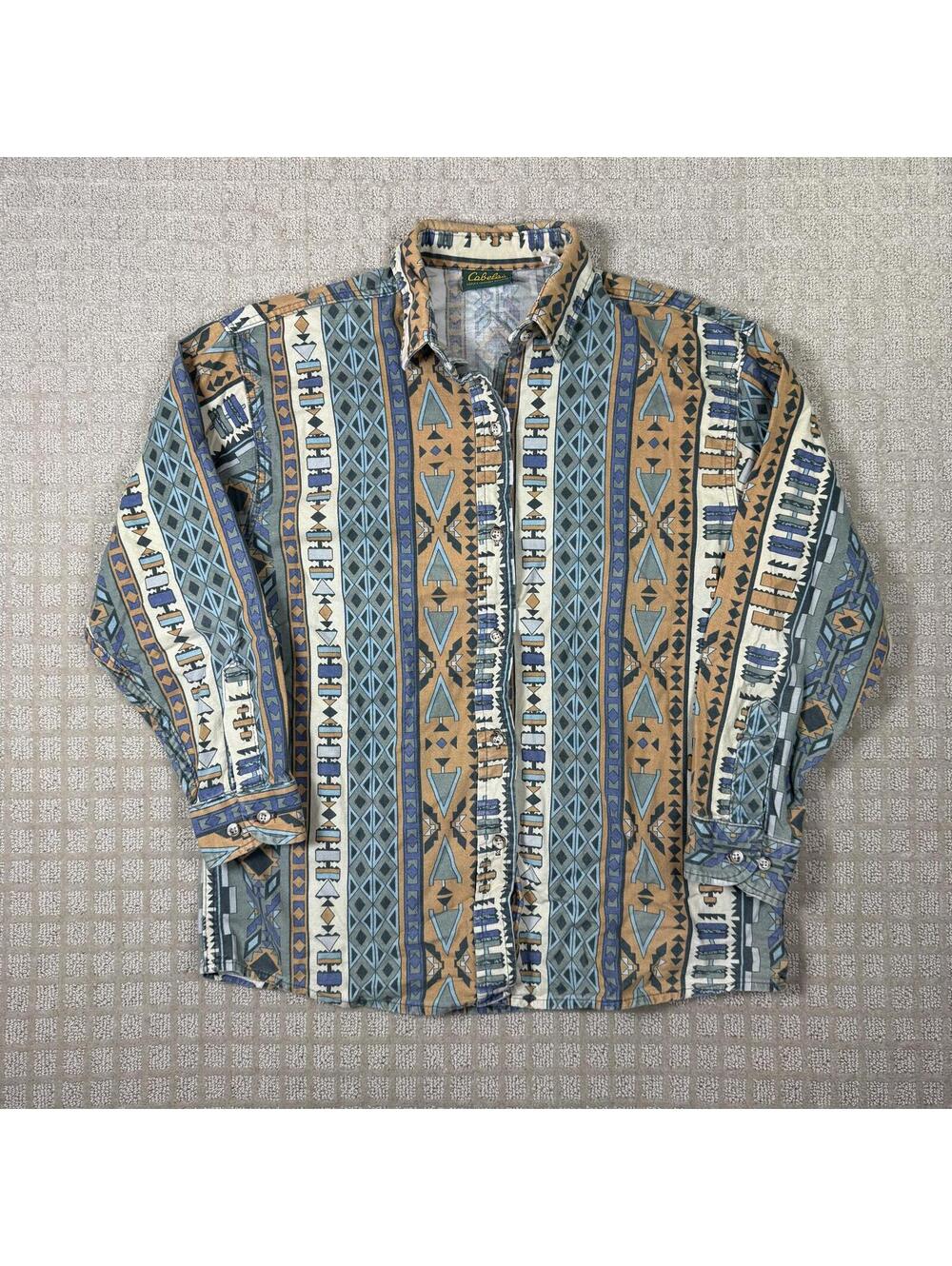 Cabela’s Aztec Tribal Button Up Shirt Medium
